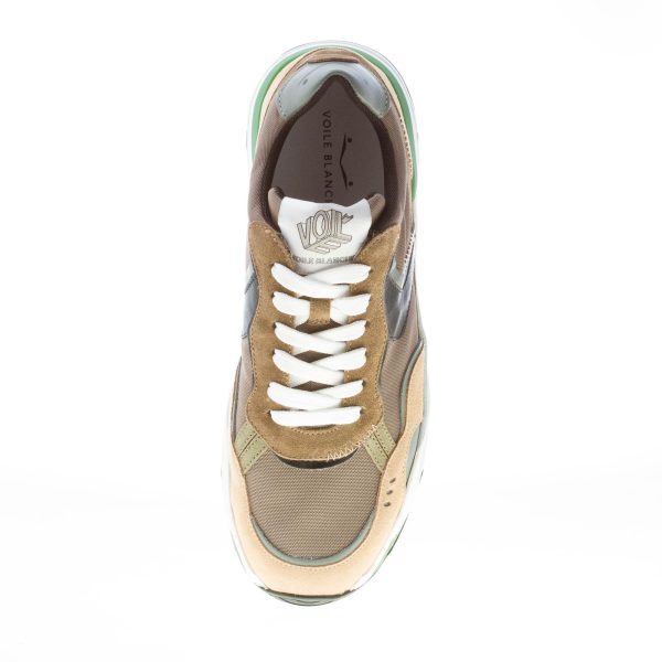 VOILE BLANCHE uomo sneaker Khilian in camoscio e tessuto SABBIA  e TAUPE - immagine 7