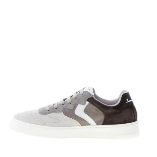 VOILE BLANCHE uomo sneaker Layton 01 in camoscio GRIGIO più bianco