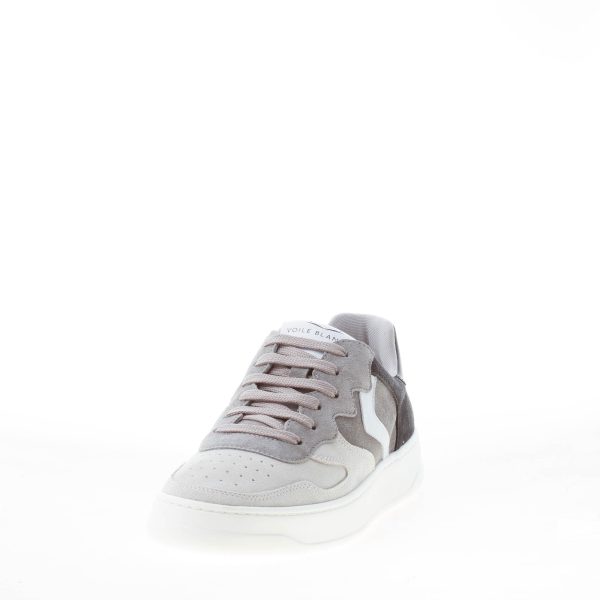 VOILE BLANCHE uomo sneaker Layton 01 in camoscio GRIGIO più bianco - immagine 2