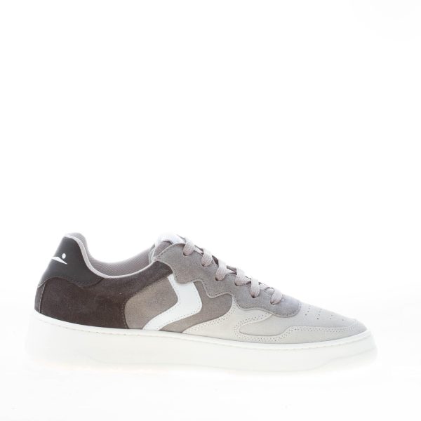 VOILE BLANCHE uomo sneaker Layton 01 in camoscio GRIGIO più bianco - immagine 5