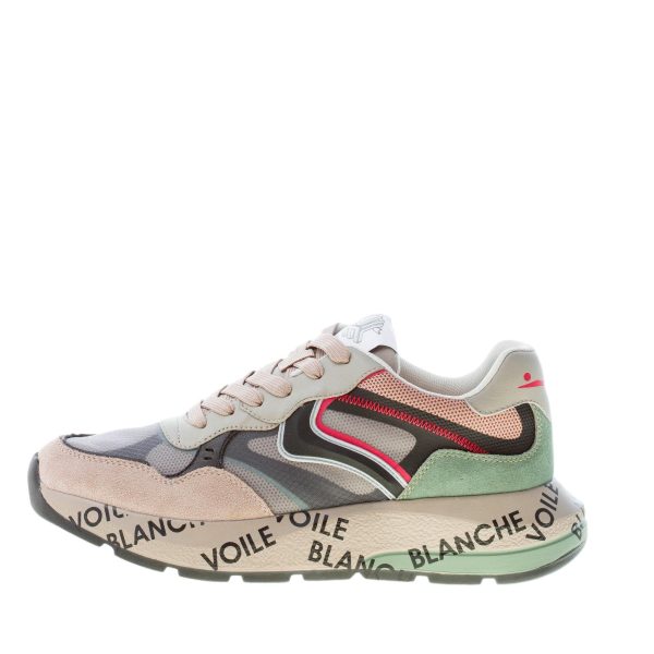 VOILE BLANCHE uomo sneaker Shine in camoscio e tessuto tecnico BEIGE GRIGIO VERDE NERO