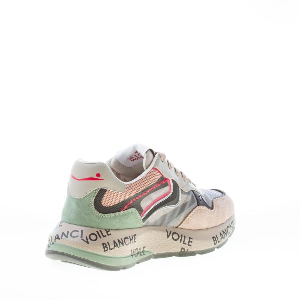 VOILE BLANCHE uomo sneaker Shine in camoscio e tessuto tecnico BEIGE GRIGIO VERDE NERO - immagine 4