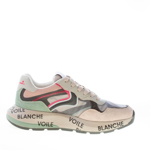 VOILE BLANCHE uomo sneaker Shine in camoscio e tessuto tecnico BEIGE GRIGIO VERDE NERO - immagine 5