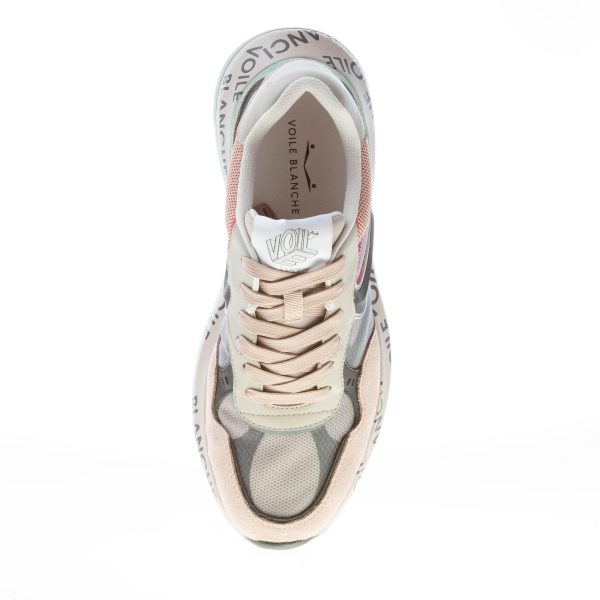 VOILE BLANCHE uomo sneaker Shine in camoscio e tessuto tecnico BEIGE GRIGIO VERDE NERO - immagine 7
