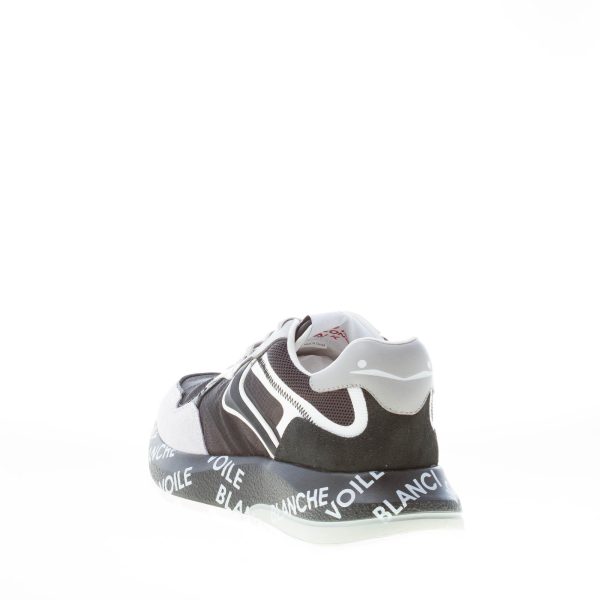 VOILE BLANCHE uomo sneaker Shine in camoscio e tessuto tecnico NERO  GRIGIO e BIANCO - immagine 3