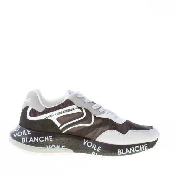 VOILE BLANCHE uomo sneaker Shine in camoscio e tessuto tecnico NERO  GRIGIO e BIANCO - immagine 5
