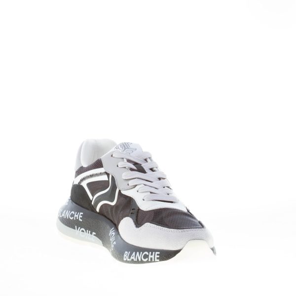 VOILE BLANCHE uomo sneaker Shine in camoscio e tessuto tecnico NERO  GRIGIO e BIANCO - immagine 6