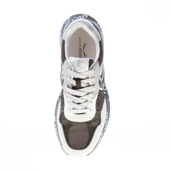 VOILE BLANCHE uomo sneaker Shine in camoscio e tessuto tecnico NERO  GRIGIO e BIANCO - immagine 7
