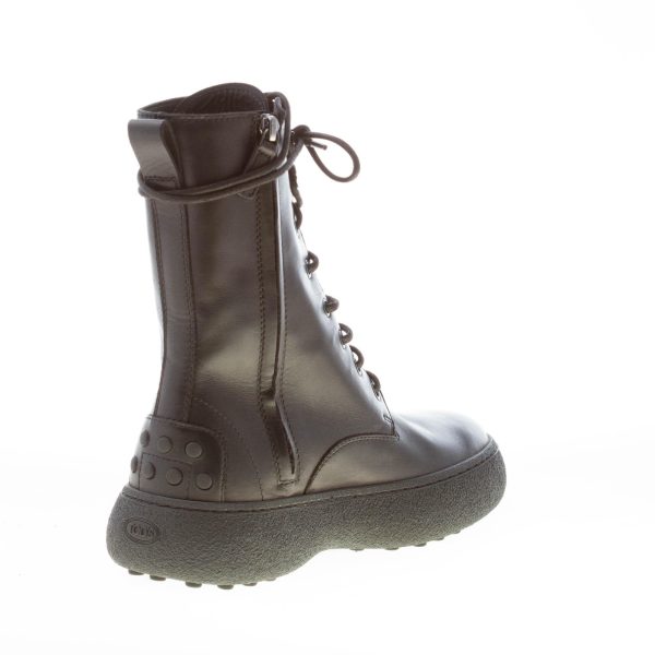 TOD'S donna stivaletto stringato W.G. in pelle NERO con lacci e zip - immagine 4