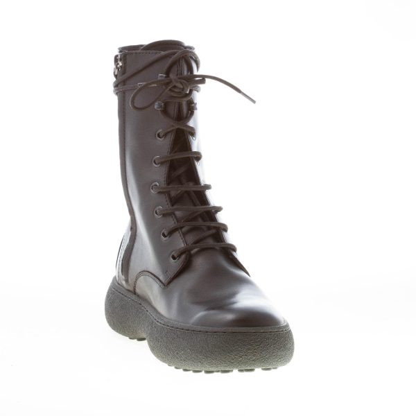 TOD'S donna stivaletto stringato W.G. in pelle NERO con lacci e zip - immagine 6