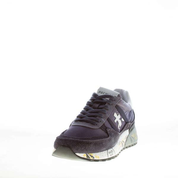 PREMIATA uomo sneaker Landeck 6404 in camoscio e tessuto BLU DELAVE' - immagine 2