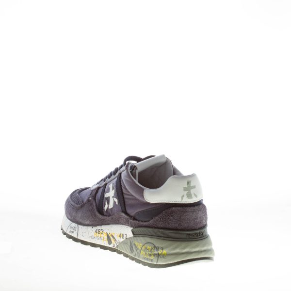 PREMIATA uomo sneaker Landeck 6404 in camoscio e tessuto BLU DELAVE' - immagine 3