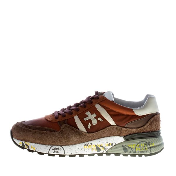 PREMIATA uomo sneaker Landeck 6405 in camoscio MARRONE  e tessuto tecnico BRUCIATO