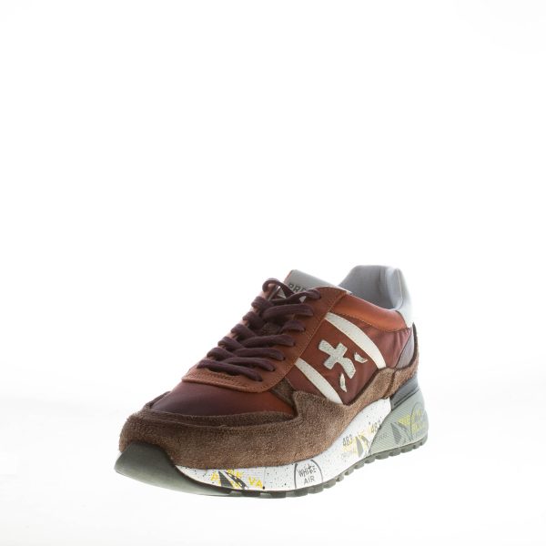 PREMIATA uomo sneaker Landeck 6405 in camoscio MARRONE  e tessuto tecnico BRUCIATO - immagine 2