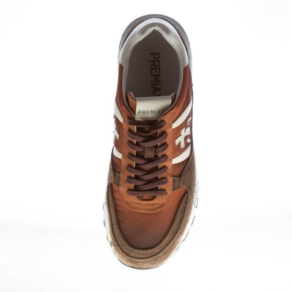 PREMIATA uomo sneaker Landeck 6405 in camoscio MARRONE  e tessuto tecnico BRUCIATO - immagine 7