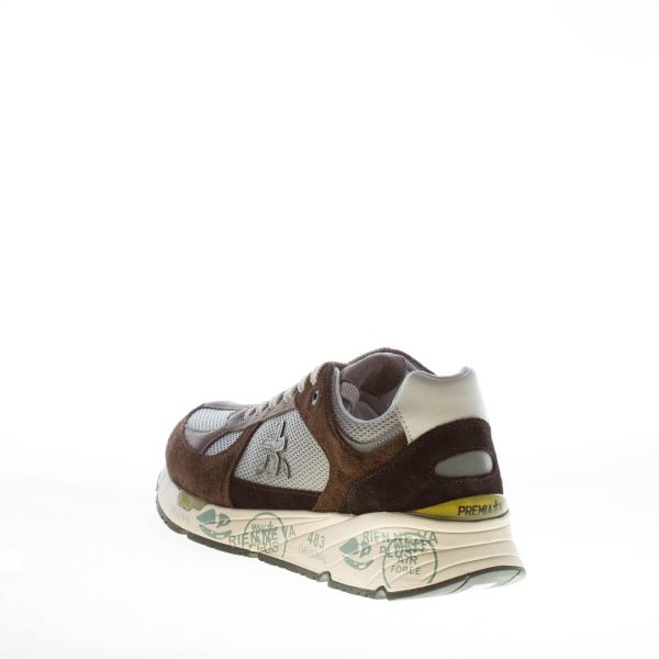 PREMIATA uomo sneaker Mase 6422 in camoscio MARRONE e tessuto tecnico GRIGIO - immagine 3