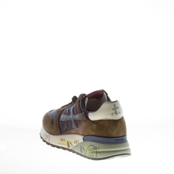 PREMIATA uomo sneaker Mick 5893 in camoscio VERDE e tessuto tecnico BLU - immagine 3