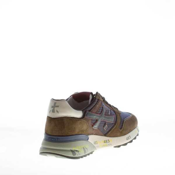 PREMIATA uomo sneaker Mick 5893 in camoscio VERDE e tessuto tecnico BLU - immagine 4