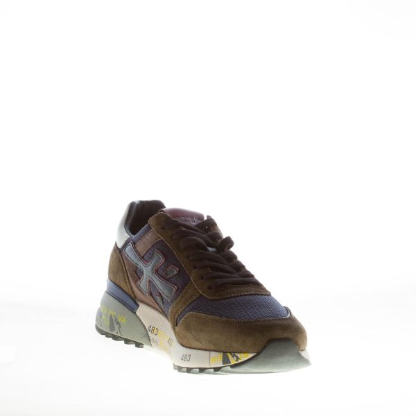 PREMIATA uomo sneaker Mick 5893 in camoscio VERDE e tessuto tecnico BLU - immagine 6