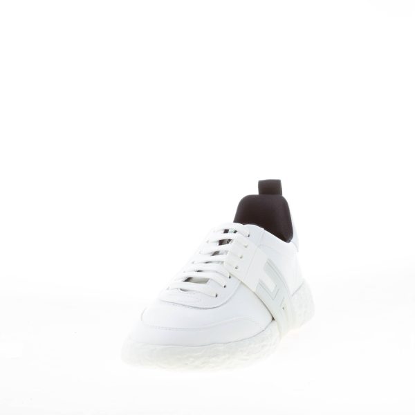 HOGAN uomo 3R Recycle sneaker in cuoio ricostituito BIANCO più grigio - immagine 2