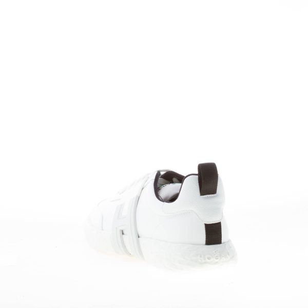 HOGAN uomo 3R Recycle sneaker in cuoio ricostituito BIANCO più grigio - immagine 3