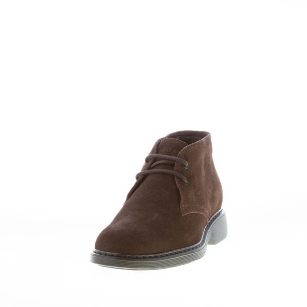 HOGAN uomo H576 polacchino in pelle scamosciata EBANO. Suola gomma - immagine 2