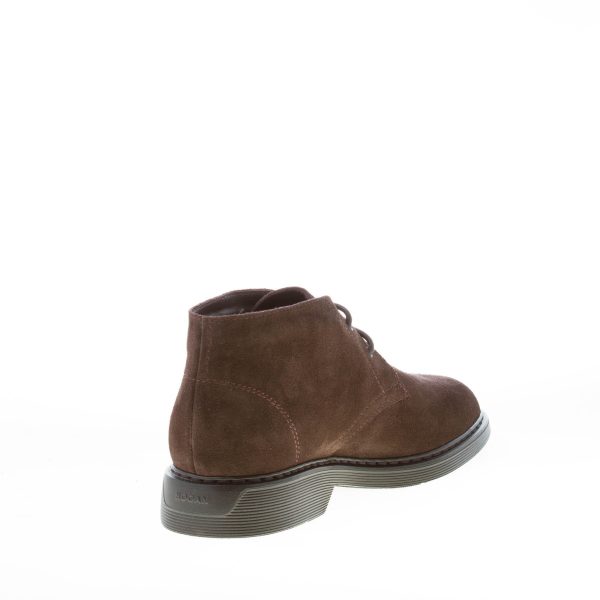 HOGAN uomo H576 polacchino in pelle scamosciata EBANO. Suola gomma - immagine 4