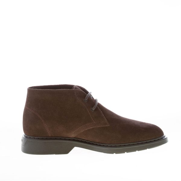 HOGAN uomo H576 polacchino in pelle scamosciata EBANO. Suola gomma - immagine 5