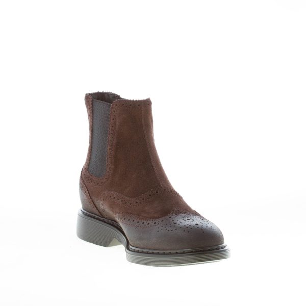 HOGAN uomo H576 stivaletto Chelsea Boot in camoscio EBANO. Suola gomma - immagine 6