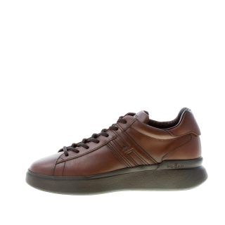 HOGAN uomo H580 sneaker in pelle MARRONE MOGANO