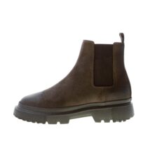 HOGAN uomo H629 stivaletto Chelsea Boot in crosta ingrassata GRIGIO. Suola gomma