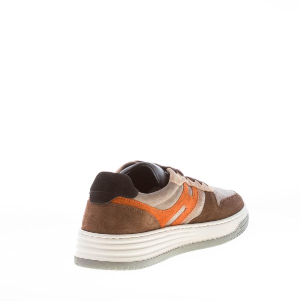HOGAN uomo H630 sneaker in camoscio MARRONE e GRIGIO - immagine 4