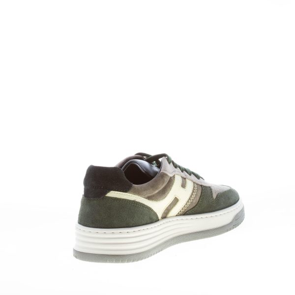 HOGAN uomo H630 sneaker in camoscio VERDE e GRIGIO - immagine 4
