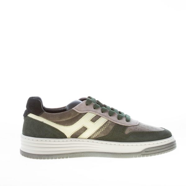 HOGAN uomo H630 sneaker in camoscio VERDE e GRIGIO - immagine 5