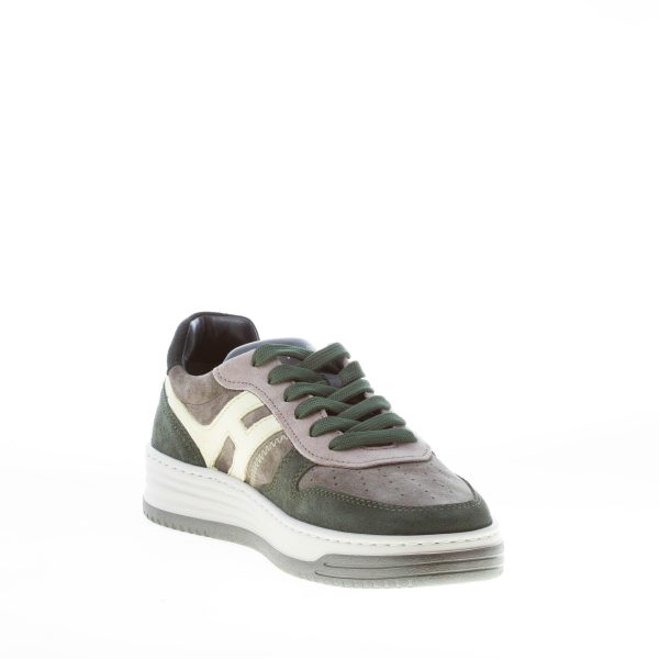 HOGAN uomo H630 sneaker in camoscio VERDE e GRIGIO - immagine 6
