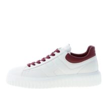 HOGAN uomo H645 sneaker H-STRIPES in nappa BIANCO più bordeaux