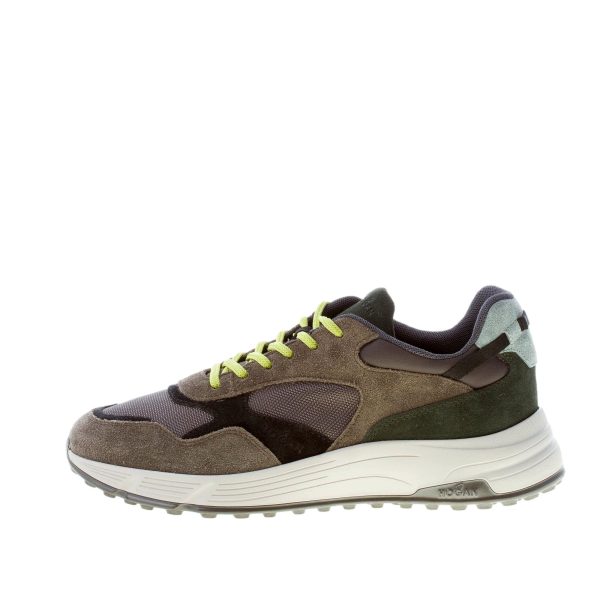 Hyperlight sneaker in camoscio e tessuto VERDE