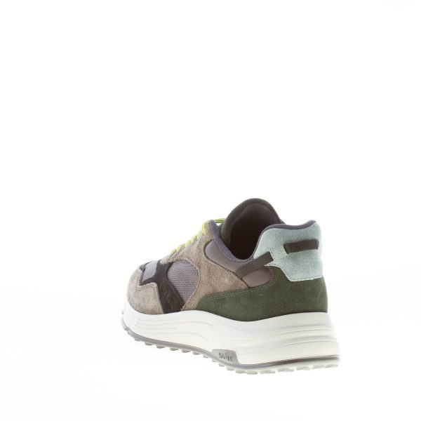 HOGAN uomo Hyperlight sneaker in camoscio e tessuto VERDE più grigio e nero - immagine 3