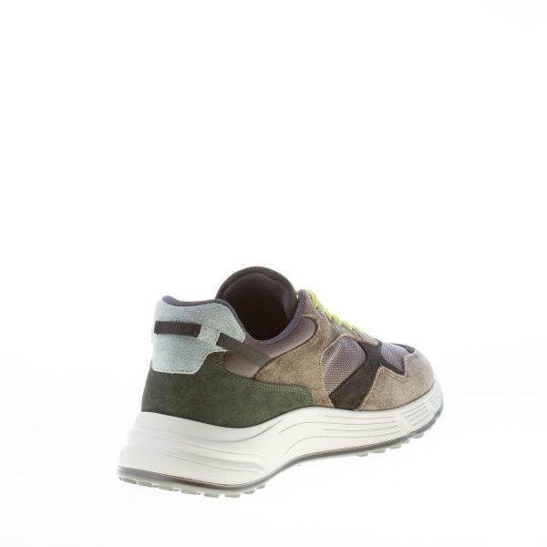 HOGAN uomo Hyperlight sneaker in camoscio e tessuto VERDE più grigio e nero - immagine 4