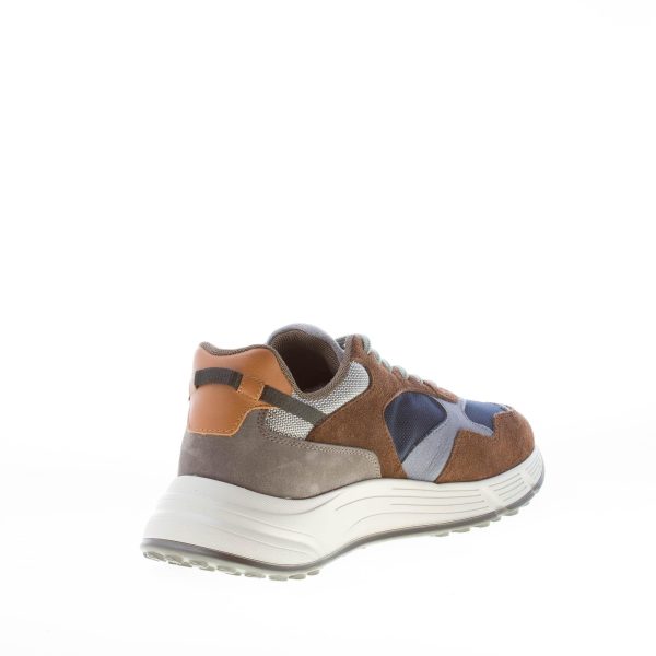 HOGAN uomo Hyperlight sneaker in camoscio MARRONE e tessuto BLU più grigio - immagine 4