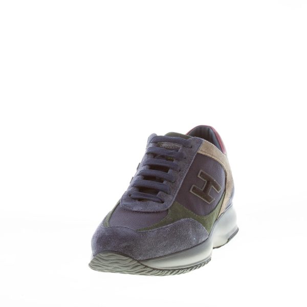 HOGAN uomo Interactive sneaker in camoscio e tessuto BLU più verde - immagine 2