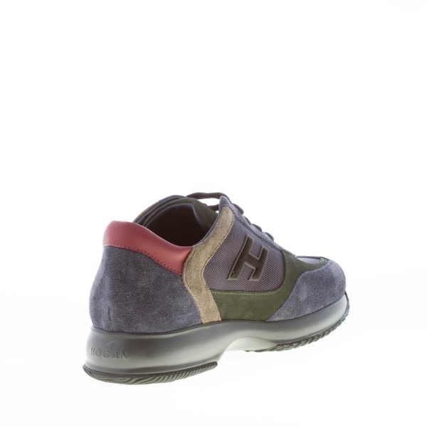 HOGAN uomo Interactive sneaker in camoscio e tessuto BLU più verde - immagine 4