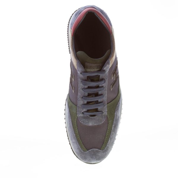 HOGAN uomo Interactive sneaker in camoscio e tessuto BLU più verde - immagine 7