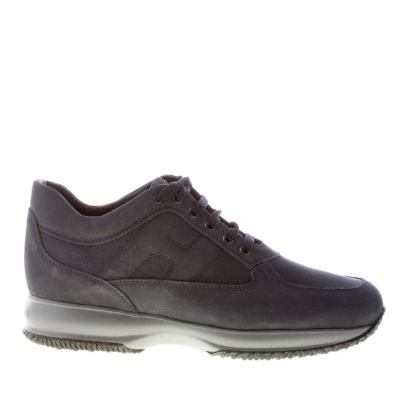 HOGAN uomo Interactive sneaker in nabuk GRIGIO - immagine 2