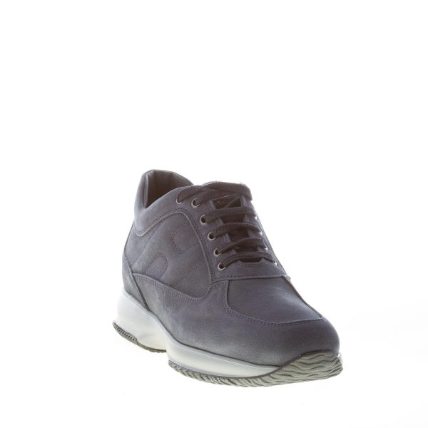 HOGAN uomo Interactive sneaker in nabuk GRIGIO - immagine 3