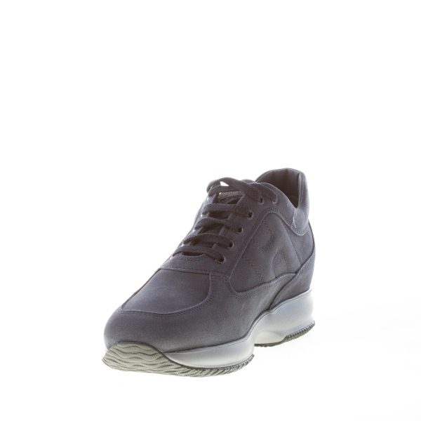 HOGAN uomo Interactive sneaker in nabuk GRIGIO - immagine 6