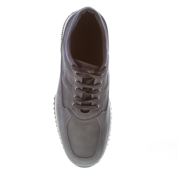 HOGAN uomo Interactive sneaker in nabuk GRIGIO - immagine 7