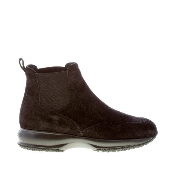 HOGAN donna stivaletto Interactive Chelsea in camoscio NERO