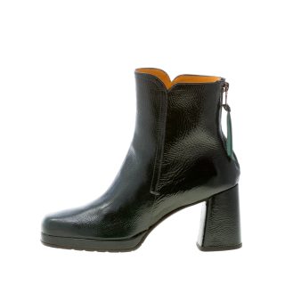 MARA BINI donna stivaletto Alma in naplak VERDE MUSCHIO con zip. Tacco 7 cm