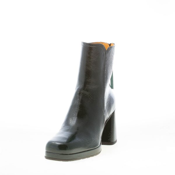 MARA BINI donna stivaletto Alma in naplak VERDE MUSCHIO con zip. Tacco 7 cm - immagine 2